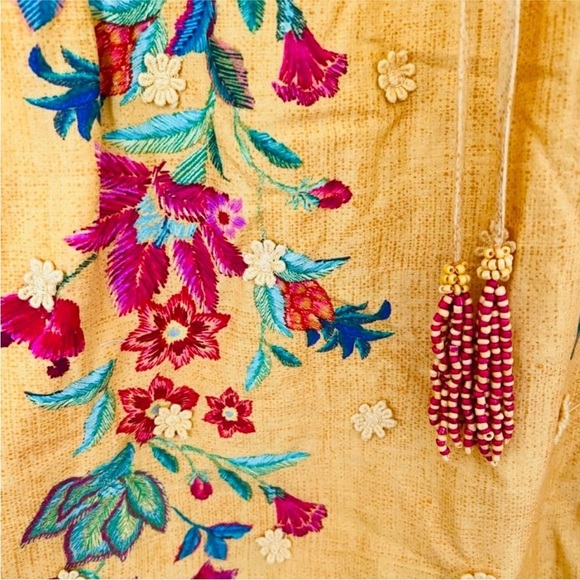 FARM Rio yellow midi dress NEW - Picture 8 of 10